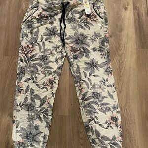 Calvin Klein Kids Floral Print Joggers - Gray and Pink